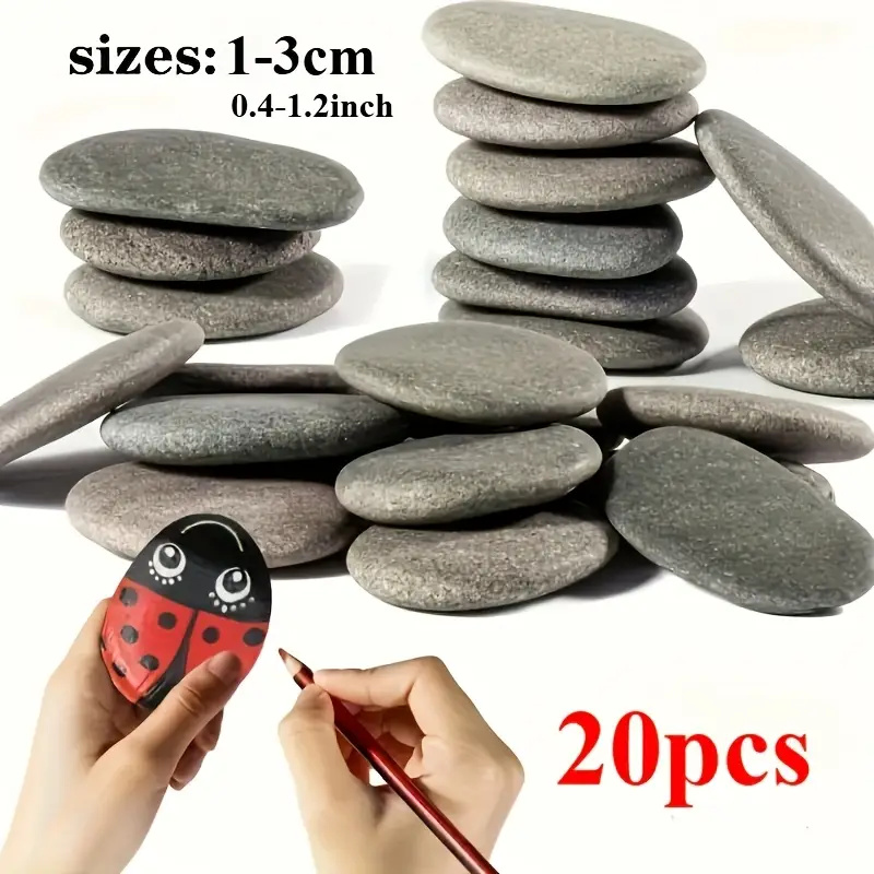 20Pcs Natural River Rocks Smoo - Aquarium Fish Land review and price