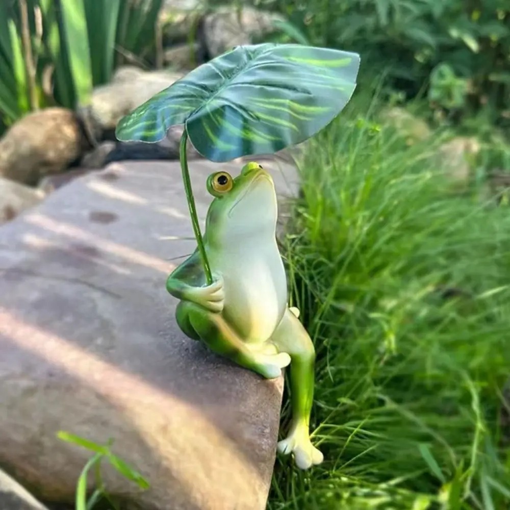 Cartoon Resin Frog Figurine Cr - Aquarium Fish Land review and price