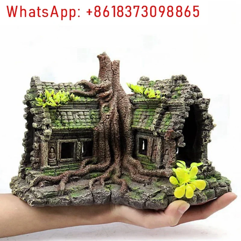 Resin Tree House Wooden Aquari - Aquarium Fish And Supplies review and price