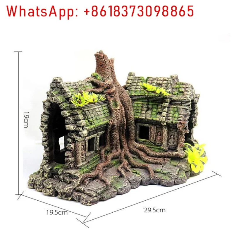 Resin Tree House Wooden Aquari - Aquarium Fish And Supplies review and price