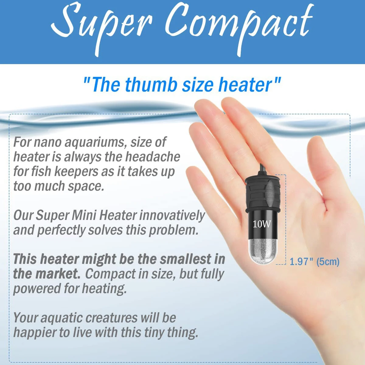 10W Adjustable Aquarium Heater - Aquarium Fish Cold Water review and price